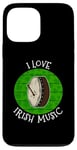 Coque pour iPhone 13 Pro Max St Patrick's Day Bodhran, j'aime la musique irlandaise