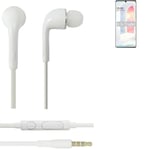 Earphones pour LG Electronics K31 in ear headset stereo blanc