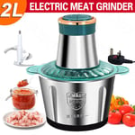 2L Electric Meat Grinder Mincer Mixer Home Blender Mini Food Chopper Processor