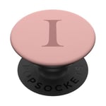 Lettre I Monogramme Nom Initiale I Rose Marron Cadeau pour elle PopSockets PopGrip Adhésif