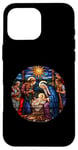 Coque pour iPhone 16 Pro Max True Story Crèche de Noël Jésus Chrétien Hommes Femmes Enfants