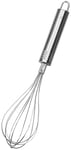 Fackelmann OPAL Whisk, Egg Whisk, Baking & Whipping Balloon Whisk, Hanging Loop, Stainless Steel, 26x6x6cm, Silver