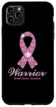 Coque pour iPhone 11 Pro Max Warrior Ruban rose de sensibilisation au cancer du sein Taille S