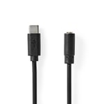 Nedis USB-C til 3,5 mm AUX hunnadapter, 1m