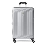 Travelpro Maxlite Air Bagage à Main Extensible Rigide, 8 Roues, Valise Légère à Coque Rigide en Polycarbonate, Argent Métallisé, Carreaux Moyen 64 cm