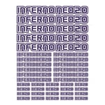 [FR] Sticker Adesivi Kyosho Inferno Neo 2.0 Opaco Blu - Decal Rc