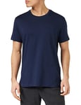 Emporio Armani Men's Eagle Patch Crew Neck T-Shirt, Navy Blue, L