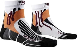 X-SOCKS Run Speed Two Chaussette Mixte Adulte, Blanc (Arctic White/Opal Black), L (Taille Fabricant : 42-44)