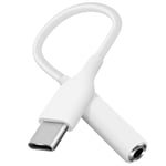 USB-C to 3.5mm Jack Audio Adapter Samsung White Compact Quality Sound