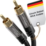 KabelDirekt – 1m Câble Cinch/RCA (1 x fiche RCA mâle vers 1 x fiche RCA mâle) Pro Series