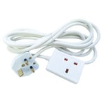 Eagle Single Gang 13 A Extension Lead (Colour White Length (m) 10)