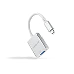 Convertisseur USB-C vers VGA avec connecteurs mâles USB-C et femelle VGA. Fabriqué en aluminium robuste, offre une longueur de câble de 10 cm, idéal pour connecter des appareils USB-C à des écrans