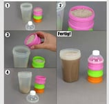 Baby Milk Powder Dispenser X6 Storage Pots Formula Mix Container Snack BPA Free