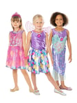 3 x Barbie Costumes + Dress Up Trunk Girls Barbie Fancy Dress Full Kit