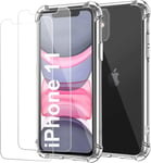 Coque Iphone 11 Et Protecteur D'écran En Verre Trempé Paquet De 2 Coque De Protection Transparente Antichoc Iphone11 6 1 Verre Trempé 9h 0 33 Mm Coque Souple En Tpu Souple