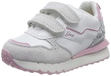 Geox J Fastics Girl Sneaker, Off White Pink, 6 UK