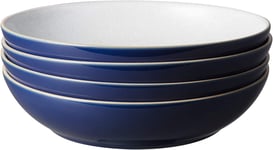 Denby 405048944 Elements Dark Blue 4 Piece Pasta Bowl Set, 1050 Ml