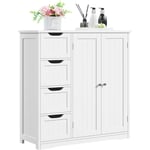 Armoire Meuble Rangement Salle de Bain Cuisine Toilette Chambre en Bois sur Pied