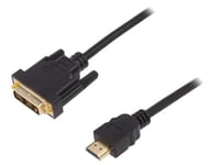 Cable HDMI 1.4 DVI-D -18+1- prise male HDMI prise male 3m - Noir