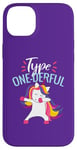 Coque pour iPhone 14 Plus TYPE ONE-DERFUL Type 1 Diabète Fun Dabbing Unicorn Meme