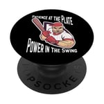 Patience at the Plate Power in the Swing Baseball Player PopSockets Adhesive PopGrip