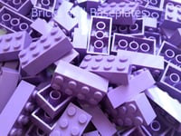 LEGO BRICKS 200 x LAVENDER 2x4 Pin - From New Sets Sent in a Clear Sealed Bag