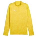 PUMA Treningsgenser teamCUP 1/4 Glidelås - Faster Yellow/Sølv, størrelse 3XL