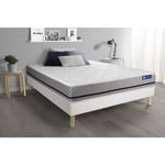 Ensemble matelas 160x200 actimemo soft 3zones de confort + sommier kit blanc