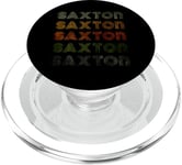 Love Heart Saxton Tee Grunge Vintage Style Saxton Noir PopSockets PopGrip pour MagSafe