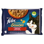 Nourriture Humide pour Chats NESTLE POLSKA Felix Sasz.4 x 85 g Sensations SAUCES Saveurs Rurales en SOSIE / 12