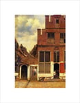 Vermeer Little Street Old Master Black Framed Art Print B12X645