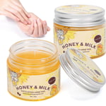 2pcs Hand Wax Mask Honey Milk Moisturizing Exfoliating Hand Wax Whitening No TDM