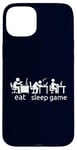 Coque pour iPhone 15 Plus Eat Sleep Game All Gamer Life At The Table Humour Gaming