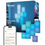 Nanoleaf Kit de démarrage | 10 Carrés LED Multicolores RGBW, Panneau Éclairage Dynamique, Sync Musique & Screen, Contrôle Thread & WiFi par App/Voix (Alexa, Apple, Google), Deco Murale Chambre Gaming