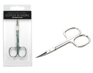 CURVED EDGE CUTICLE NAIL SCISSOR Arrow Point Sharp Silver Steel Scissors NEW UK