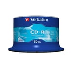 CD-R VERBATIM - 80 min - 700 Mo - 52x - Spindle de 50 - Extra protection