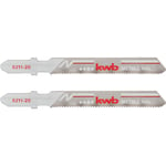 KWB - set 2 lames hcs pour me'tal 77x50 mm coupe moyenne bime'tal pour scie sauteuse Einhell Bosch Aeg