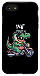 Coque pour iPhone SE (2020) / 7 / 8 Pat Funny Alligator Moto Design pour garçon Nom Pat