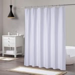 Auton Rideaux de Douche, Home Farmhouse Rideaux de Douche Décoratifs en Tissu de Haute Qualité pour Salle de Bain, 180x246cm, Blanc