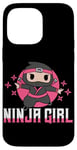 Coque pour iPhone 14 Pro Max Ninja Girl Fierce Warrior Design