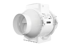 Xpelair XIMX100T 4"/100mm Inline Mixed Flow Extractor Fan with Timer for Bathrooms and Shower Rooms, Loft Fitting, Adjustable Twin Speed, White