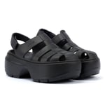 Crocs Stomp Fisherman WoMens Black Sandals - Size UK 4