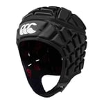 Canterbury Raze Headguard Casque Unisexe, Noir/Rouge véritable, L