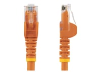 StarTech.com Câble réseau Cat6 Gigabit UTP sans crochet de 3m - Orange - Cordon de raccordement - RJ-45 (M) pour RJ-45 (M) - 3 m - UTP - CAT 6 - moulé, sans crochet - orange