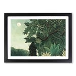 Big Box Art The Snake Charmer by Henri Rousseau Framed Wall Art Picture Print Ready to Hang, Black A2 (62 x 45 cm)