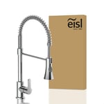 EISL Leon NI183ESCR-LP-PR-A Robinet de cuisine à ressort en spirale avec douchette extractible, robinet de cuisine pivotant à 360°, mitigeur monocommande