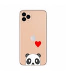 Coque iphone 11 PRO MAX panda emojii coeur