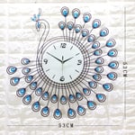 Horloge Murale Paon surdimensionné Salon Montre Mode personnalité créative Chambre Art Silencieux, S