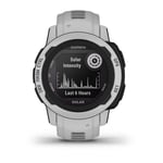 Garmin Instinct 2S Solar - 40 mm - gris brume - montre de sport avec bande - silicone - taille du poignet : 112-180 mm - monochrome - 32 Mo - Bluetooth, ANT+ - 43 g