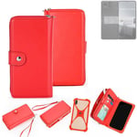 2in1 cover wallet + bumper for Asus Zenfone 11 Ultra Phone protective Case red